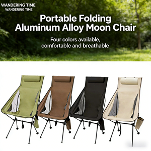 Fauteuil inclinable d'extérieur pliable en alliage d'aluminium avec porte-gobelet et poches latérales pour le camping, la pêche et le jardin - Product Image 5
