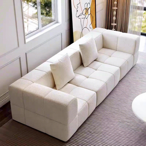 Juego de Sofás Seccionales Cuadrados Personalizados de Alta Calidad 2025, Tela Blanca, Cómodos, Modulares, para Sala de Estar u Hospital - Product Image 1