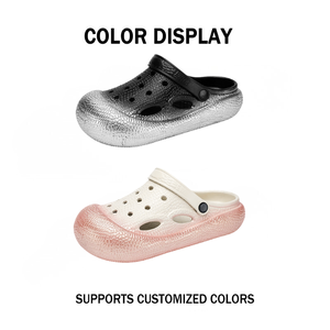 EVA Clogs พื้นผิวสีบล็อกสำหรับทุกเพศแฟชั่นเน้นสายปรับได้ระบายอากาศไม่ลื่นแบบลำลอง - Product Image 2