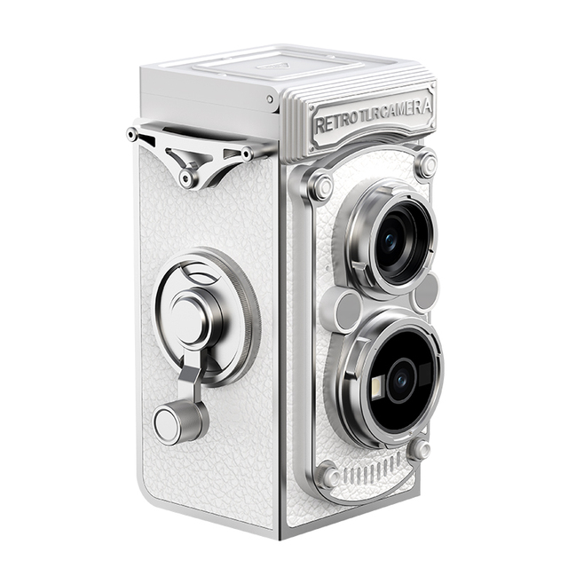 Compact Retro Camera Manual Joystick 1080P HD Dual Lens Reflex Camera with 1.54" Screen Flip Cover Filters & 1000mAh Battery