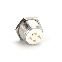 Fournisseur chinois Interrupteur à bouton-poussoir micro-interrupteur momentané 1NO à tête haute en métal avec anneau LED de 22 mm avec lumière