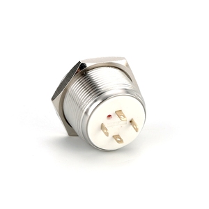 مورد صيني لمفاتيح ضغط معدنية صغيرة بإضاءة LED حلقية 22 مم، مفتاح لحظي 1NO مع إضاءة - Product Image 2