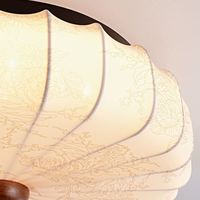 Plafonnier LED carré moderne de style français vintage, design zen en tissu antique, pour salle de thé japonaise, balcon, avec télécommande AC