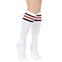Chaussettes montantes pour femme 2026, style européen et américain, à trois bandes, couleur unie, pour la danse, le football, le sport, les fêtes, les occasions décontractées et le quotidien