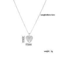 Collier en acier inoxydable avec pendentif réglable en forme d'ailes d'ange et de cœur, accessoire de vente en gros N26115
