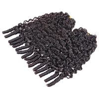 Ekstensi Rambut Manusia Remy Afro Keriting Burma Alami Bergelombang Micro Pre Looped Crochet Single Drawn 14-28 Inch 1 Paket 50g Tak Terlihat
