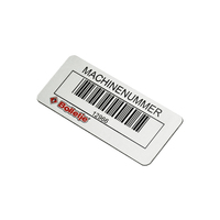 Etiqueta Metálica Autoadhesiva de Acero Inoxidable con Código QR/Código de Barras, Etiqueta de Identificación de Activos Metálica Personalizada