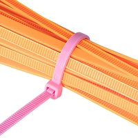Attaches-câbles auto-bloquants orange 4x450mm de qualité urgence, 250 pièces, Nylon 66, CE RoHS, applications lutte contre l'incendie, intervention en cas de catastrophe