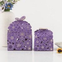 Neue europäische Candy Sweet Box Multi color Hollow Petal Schmetterling Hochzeit Candy Box Party Snack Box