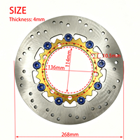Support flottant en aluminium de qualité supérieure, rotor de frein de moto en acier inoxydable