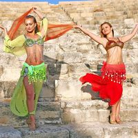 Falda de danza del vientre Bufanda de cadera con monedas de oro Falda envolvente de danza del vientre Cinturón Faja de moneda
