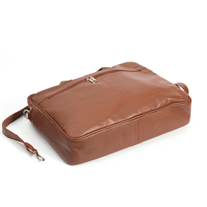 Porte-documents en cuir pour ordinateur portable 15 pouces, style classique vintage, sac à bandoulière souple grande capacité avec fermeture à bouton, design durable - Product Image 3