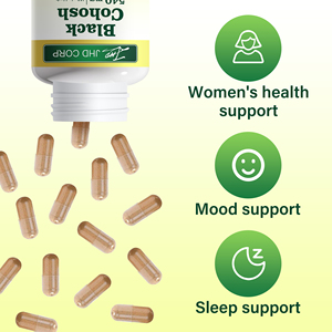 Oem nhãn hiệu riêng <span class=keywords><strong>Black</strong></span> <span class=keywords><strong>cohosh</strong></span> chiết xuất thảo dược tự nhiên bổ sung sức khỏe 500mg Đen <span class=keywords><strong>cohosh</strong></span> gốc viên nang cho phụ nữ - Product Image 5