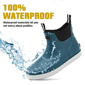 OODM รองเท้าบูทหุ้มข้อยางใช้ได้ทั้งชายและหญิง, อุปกรณ์ตกปลาแข็งแรงทนทานเหมาะสำหรับใส่ทำงานในน้ำ - Product Image 2