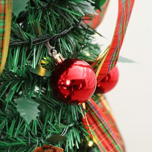Nouvelle décoration de Noël en PVC pour la maison, préinstallée avec des lumières, arbre de Noël artificiel pliable et rétractable sur pied - Product Image 3