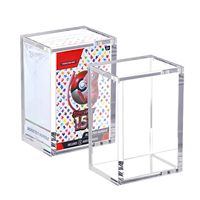 Boîte de présentation et de protection en acrylique épaissi, transparente, lot de 6, pour boosters, avec couvercle magnétique