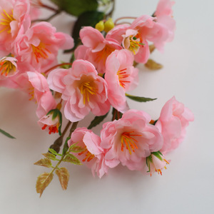 Hoa anh Đào Đào Hoa Hồng Cây trang trí nhà trang trí nhân tạo lụa vải hoa giả Nhân Tạo Hoa Cây - Product Image 2