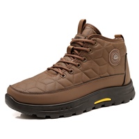 Bottes d'hiver mi-montantes pour hommes, collection hiver 2026, doublées polaire, chaudes, à semelle épaisse, bout rond, chaussures décontractées de qualité