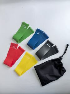 Ensemble de 5 bandes de résistance personnalisables avec logo, sans latex, en TPE, haute élasticité, portables, pour exercices de fitness - Product Image 5