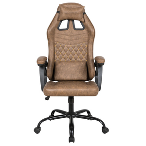 Custom OEM ODM Ergonómico PU cuero Oficina <span class=keywords><strong>Sillas</strong></span> de Juegos de ordenador de respaldo alto Silla Gamer marrón PC Silla de juegos con reposapiés - Product Image 2