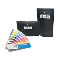Sacs Mylar noirs personnalisés 4x5 avec boîte, emballage alimentaire refermable pour biscuits, gommes et aliments pour animaux de compagnie, thermoscellables