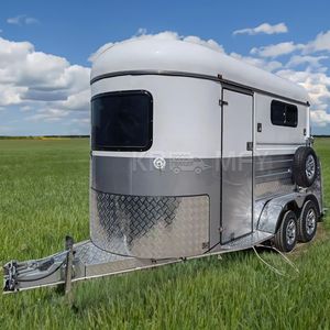 Remorque de luxe extensible pour chevaux avec réservoir d'eau, design léger, pneus en caoutchouc massif, 4-6 places, capacité de 2000 kg pour le tourisme - Product Image 6