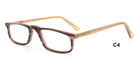 Ventes en gros de lunettes de vue rectangulaires de style rétro simple, montures en acétate de haute qualité unisexes pour lunettes de vue