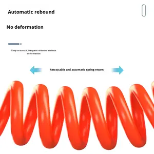 8mm yüksek basınç pnömatik buhar borusu hızlı bağlantı Pu bahar hava hortumu için hava pompası Spiral geri çekilebilir hava aktüatör - Product Image 4