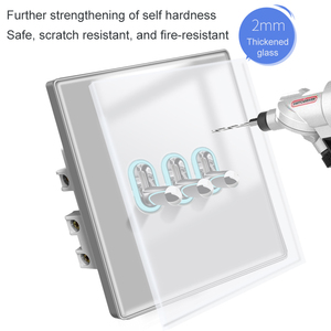 Interrupteur mural standard britannique 13A, prise universelle 16A, prise <span class=keywords><strong>USB</strong></span> et interrupteur d'éclairage 1 gang 2 voies en verre personnalisé, vente en gros au Royaume-Uni - Product Image 5