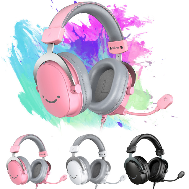 Fifine H9 3.5mm Noise Reduction Gamer Headset With Microphone 7.1 Channel Stereo USB Headphones Wired Headset Gaming for PC