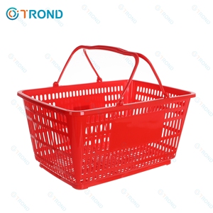 Panier de courses en plastique en gros pour magasin de détail, supermarché, avec poignée - Product Image 5