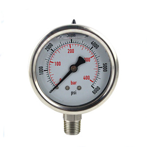 Manomètre hydraulique Yn60 60mm, connexion 14Pt, 0-6000Psi 0-400Bar - Product Image 1