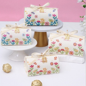 Boîte de bonbons de mariage avec nœud en perles de style coréen-Emballage de <span class=keywords><strong>chocolat</strong></span> de luxe bleu vert pour cadeaux de fête, décoration de table pour cadeaux d'anniversaire - Product Image 6