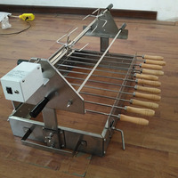 Machine à rôtir brésilienne à broche rotative en acier inoxydable avec moteur de 15 kg