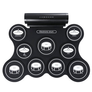 Electronic <b>Drum</b> Set Foldable Silicone USB Charging Portable Practice Kit 128 Tones DC 5V For Fitness Equipment - Product Image 2