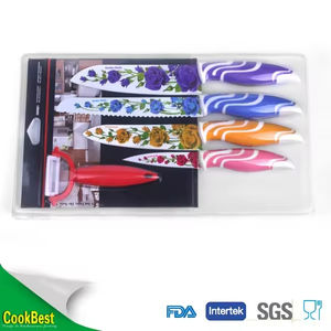HSK-Ensemble de couteaux de <span class=keywords><strong>chef</strong></span> en <span class=keywords><strong>céramique</strong></span> antiadhésifs avec poignée en tpr, épée suisse, 4 pièces - Product Image 2
