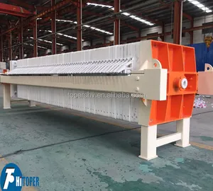 PLC controlled automatic chamber filter press for wastewater treatment, filter press dewatering municipal.