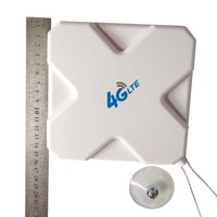 Antenne panneau omnidirectionnelle LTE 4 GHz 700-2700 MHz à double polarisation 30 dBi avec 2 connecteurs SMA et câble RG174 de 3 mètres
