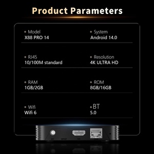 X88 Pro 14 Rk3518 Android 14 TV Box RAM 2GB eMMC 16GB Mô Hình Với USB2.0 USB3.0 Cổng Bằng Giọng Nói Từ Xa Cho Nhà 4K TV Phát Lại - Product Image 2