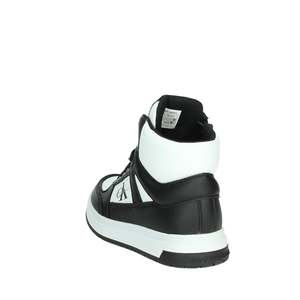 Calvin Klein Jeans Chaussures de basket-ball pour enfants, style montantes, blanc et noir - Product Image 2