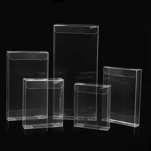 カスタムクリア透明折りたたみPVCPETプラスチックアセテート包装ボックスハード透明防水クリアスクエアPETプラスチックボックス