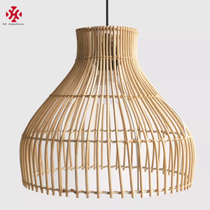 XH decorazione per la casa lampada <span class=keywords><strong>artigianale</strong></span> in Rattan fatta a mano Decor Wicker E27 ciondolo <span class=keywords><strong>paralume</strong></span> a soffitto lampada a sospensione in rattan - Product Image 1