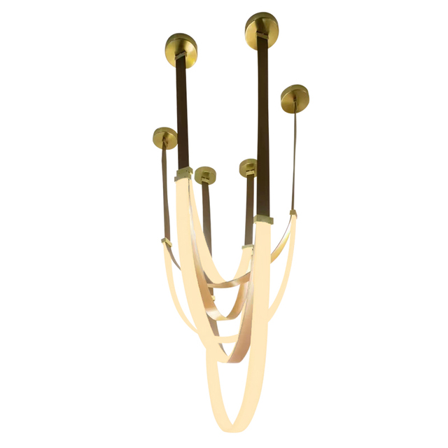 Designer Minimalist Leather Lamp, Italian Dining Room Light, Villa Living Room & Staircase LED Decorative Pendant Light.