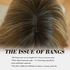 Perruques synthétiques de 24 pouces, marron <span class=keywords><strong>doré</strong></span> à blond clair moyen avec frange, en fibre résistante à la chaleur, aspect naturel mat - Product Image 6