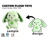 Peluche personnalisée en forme de lapin, jouet en peluche doux pour la décoration de la maison ou du bureau, cadeau pour enfants, peluche lapin