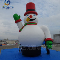 Ballon publicitaire gonflable géant de 35 pieds en forme de bonhomme de neige pour Noël
