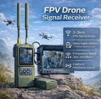 Détecteur anti-drone portable F8, portée de 1 km, analyseur de signal OFDM/FM avec détection de direction