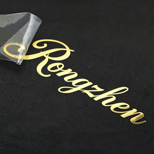 Étiquette métallique personnalisée pour sacs, autocollants métalliques 3D, logo en relief doré, promotions <span class=keywords><strong>de</strong></span> luxe, étiquette d'emballage - Product Image 1