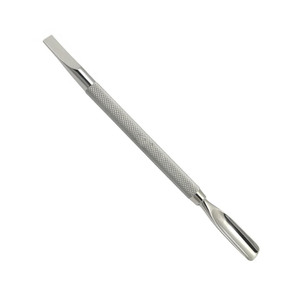 Pousse-cuticules double tranchant en acier inoxydable, outil de manucure pour le nettoyage des ongles et l'élimination des peaux mortes par Hexa Care - Product Image 1