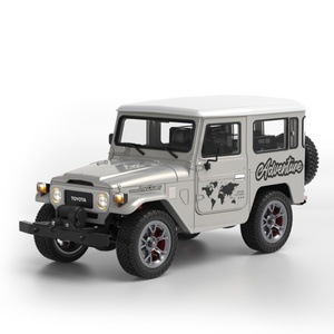 Voiture RC style FJ40 en métal texturé à l'échelle 1/16, modèle SJY-HG4-211, avec fumée, lumières et treuil simulés, jouet télécommandé pour adultes, vente chaude - Product Image 2